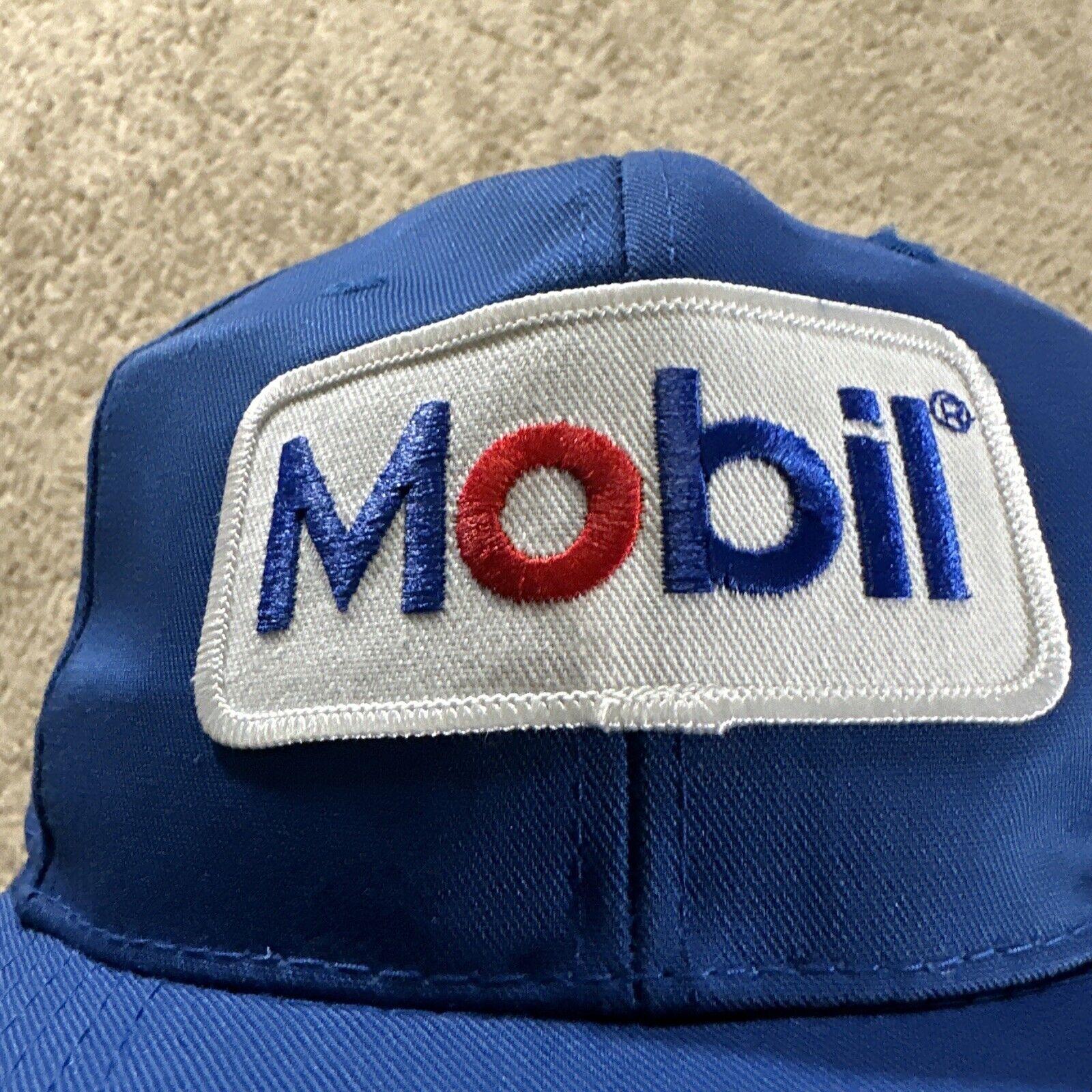 VTG Mobil Hat Cap Adult Blue Snapback Logo San Su… - image 5