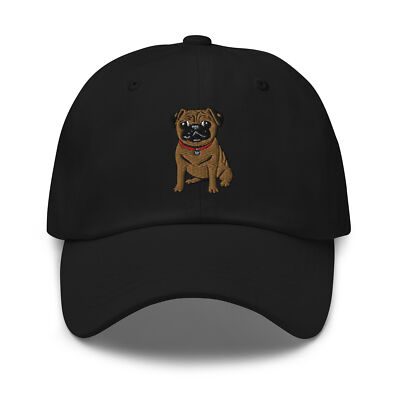 Cute Pug Embroidered Hat | Adorable Adjustable Cap for Dog Lovers  