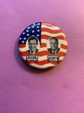 Classic Nixon Agnew Presidential Pinback Campaign Button