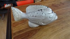 STATUE BOIS POISSON CARPE KOI SOLEIL JAPON DECORATION JARDIN