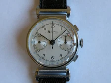 MINERVA-CHRONO-STEP BEZEL-COLUMN WHEEL-36 MM-TILTING HANDLES-VALJOUX 22