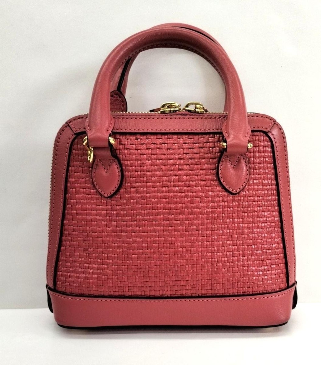 Straw Effect ☆Gucci☆ HORSEBIT 1955 2wayバッグ RED♪ Gucci 640716 Horsebit 1955 2Way Shoulder Bag Handbag Straw