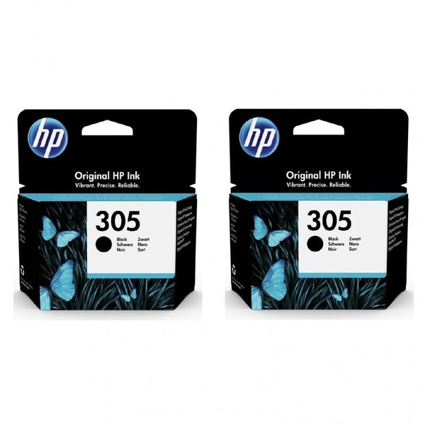 HP 305 (3YM61AE) Cartucho de tinta negro Original - Pack x 2