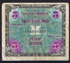 5 Mark Banknote of the Allied Military Authority Issue 1944 in Germany