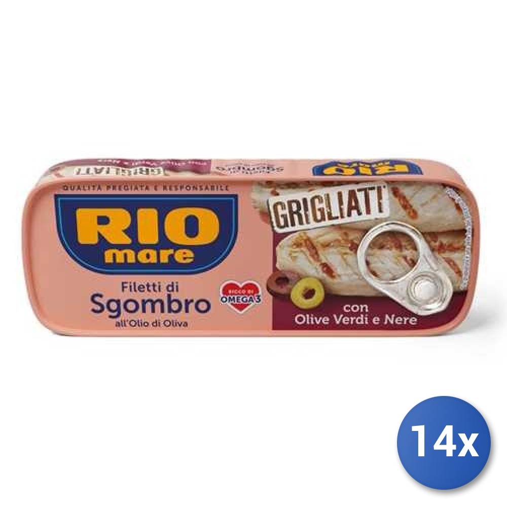 14X Multipack Rio Mare Grilled Mackerel With Olive And Vegetables 120