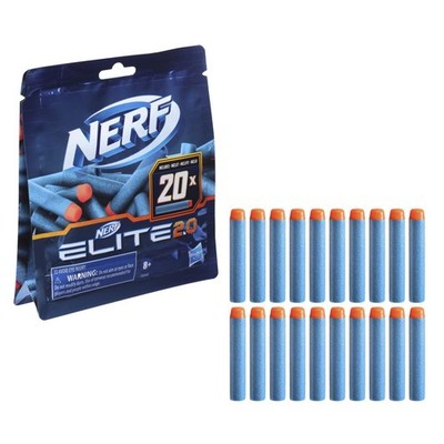 NERF Elite 2.0 20-Dart Refill Pack, 20 Official Nerf Standard, blue 