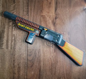 1950s Tin Litho Riot Squad Machine Cap Gun Toy 45 Cal. Rare