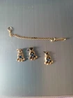 Vintage Barbie Doll Cleinman & Sons Jewelry set Necklace w/Pendant & Earrings