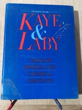 Tables Of Physical And Chemical Constants Kaye and Laby 1986