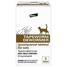 Elanco Tapeworm Dewormer for Cats  Kittens, 3-Count