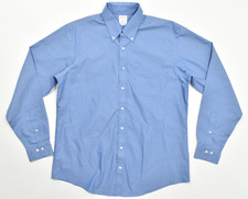 Brooks Brothers Regent Fit 1818 Dress Shirt Mens 16.5 Blue Non-Iron Oxford
