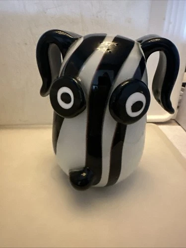 Murano glass dog figurine Vintage. Heavy And Fabulous.7” Tall.  5.5W 4 Across