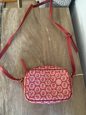 Cath Kidston Mini Schultertasche Lozenge Freston Rose Rot Neu