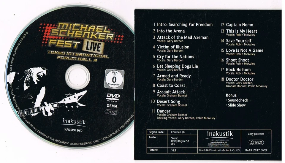 2 CD + DVD BOX - Michael SCHENKER FEST - LIVE - TOKYO - german Press - Bild 4 von 4