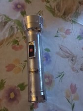 Vintage EVEREADY CAPTAIN Flashlight Chrome Metal 7.5" USA Made - 2D Cell Working