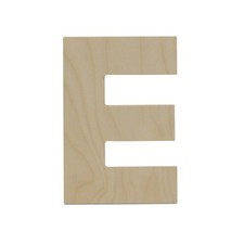 Wooden Letter E 8 inch, Unfinished Wood Letters for Crafts  Wall  Woodpeckers