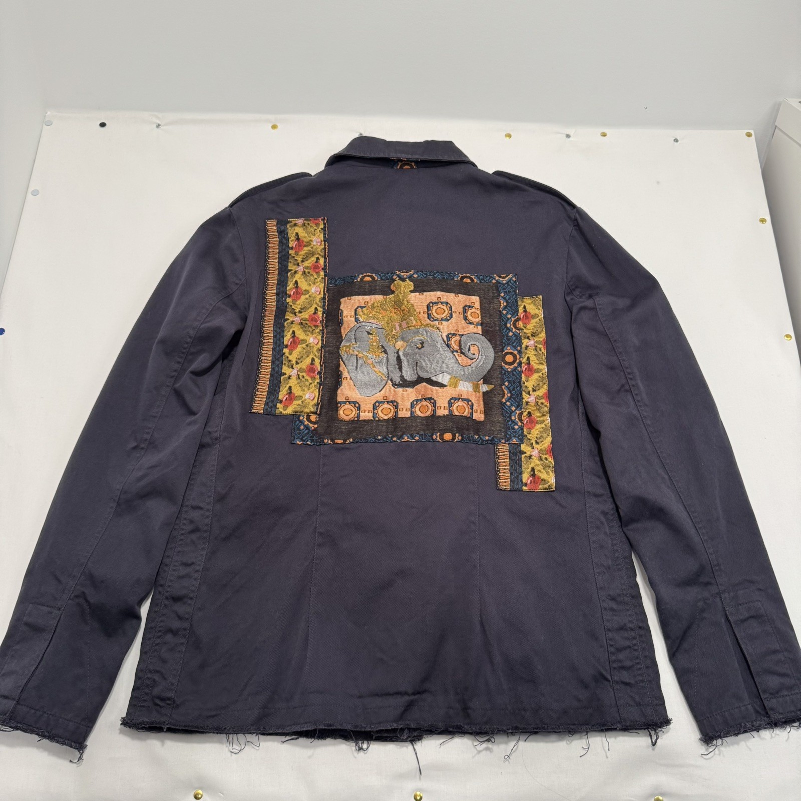 ETRO Milano Elephant Jacket Large Patchwork Boho … - image 13