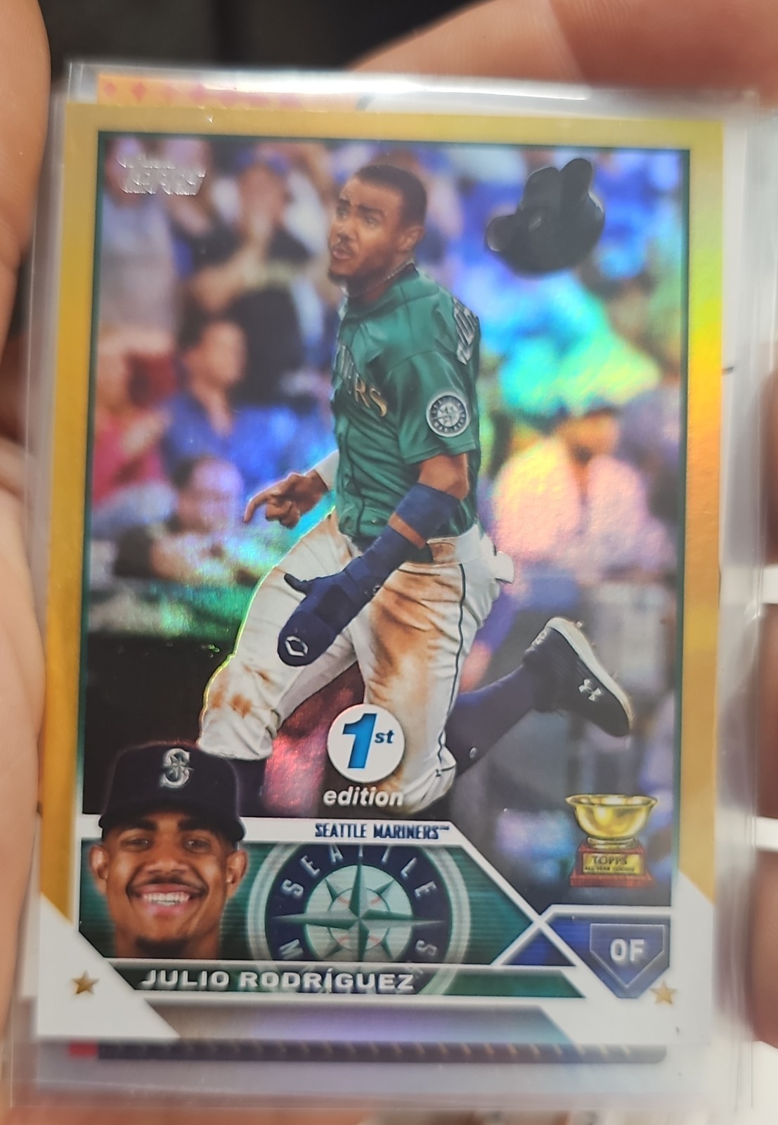 2023 Topps Series 1 1st Edition - Julio Rodriguez #330 Gold Foil