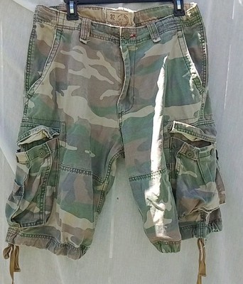 No Boundaries Mens Camo Cargo Shorts 32 Y2K Vintage