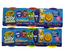 Lot of 2 - Crayola Silly Scents Dough - 3 oz- 3 Pack of Assorted Scents