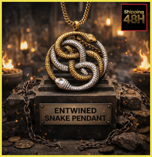 The Neverending Story Jewelry Vivid Two Snakes Necklace Pendant Snake Auryn Sale