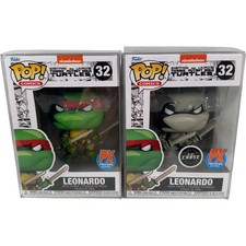 Figuras Funko Pop Leonardo PX #32 B+W Persecución Tortugas Ninja Adolescentes Mutantes Comunes