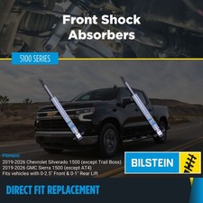 Bilstein B8 5100 Front Adjustable Shocks For 2019-2026 Silverado Sierra 1500