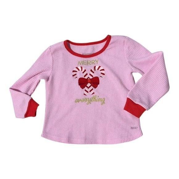 American Girl Merry Everything PJs Size 6 XS Pink Holiday Pajama Set - Image 4 of 4