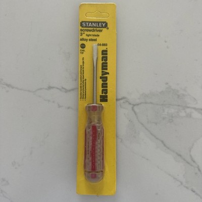 Vintage 1983 Stanley 3'' Handyman Screwdriver #64-883 New in Original Packaging