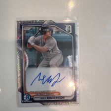 Bowman 2023 Bowman Chrome Max Anderson Autograph Chrome Detroit Tigers BCMA-MA