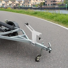 Adjustable Boat Trailer Winch Stand W/ Roller, 16-20in Height, Fit 3x4in Drawbar