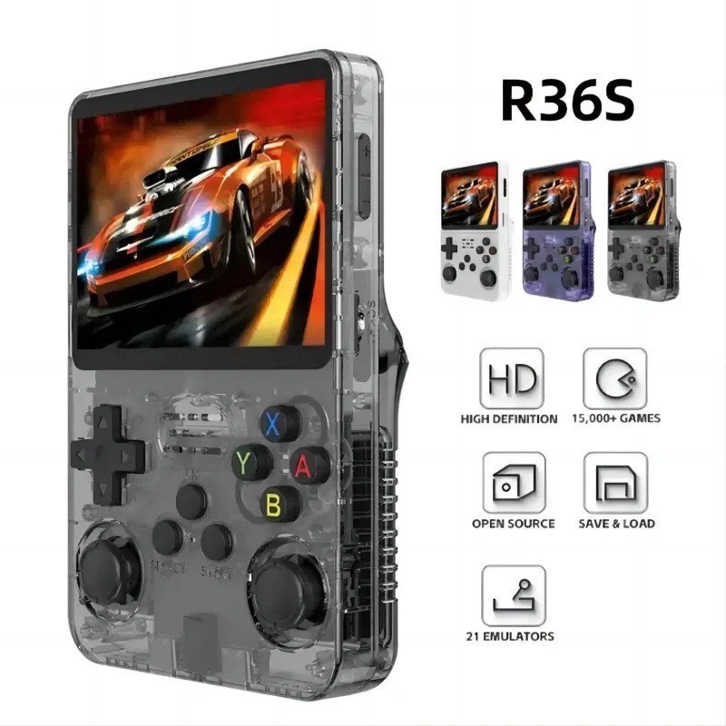 R36S Retro Handheld Game Console 3.5" IPS Screen 64GB 128 GB Portable