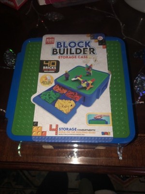 Block Tech Storage Case Block Builder 40 Steine plus Figur enthalten Neu 