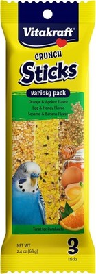 Vitakraft Crunch Sticks 7.2 Ounce (Pack of 1), Orange, Apricot, Egg, Banana 