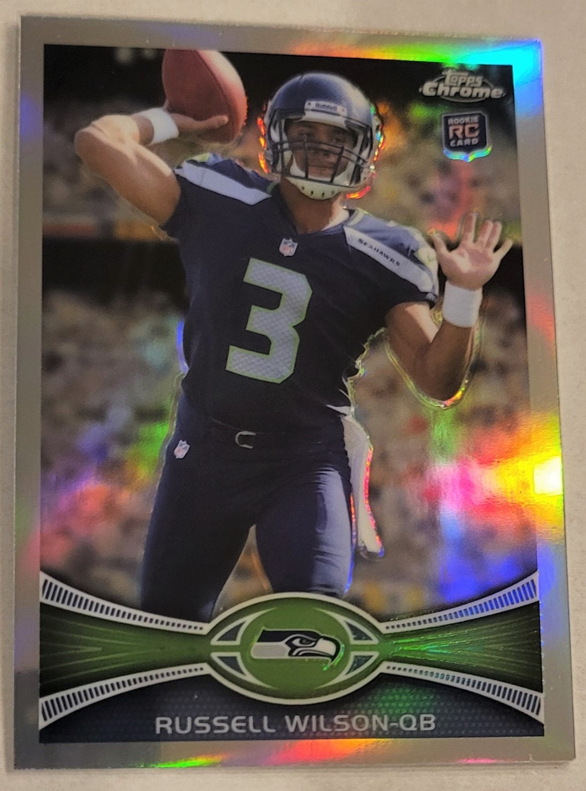 2012 Topps Chrome Russell Wilson Rookie  REFRACTOR Card RC #40 $1.59 SHIP