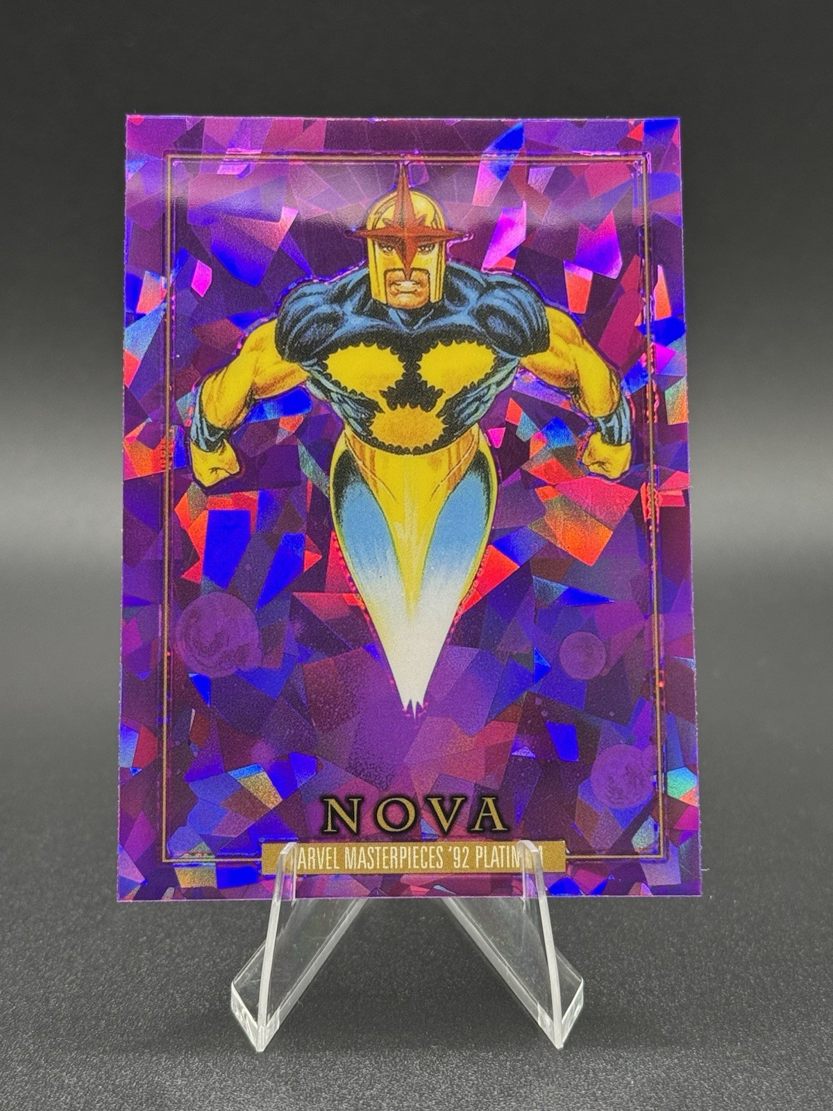 2024 Marvel Masterpieces ‘92 Platinum Nova #68 Purple Crystals