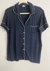 Joyaria blue/white polka dot short sleeve/shorts pajamas size Large — photo 2