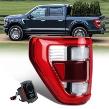 [LED completo] para Ford F-150 F150 2021-2023 luz trasera cromada con controlador de punto ciego