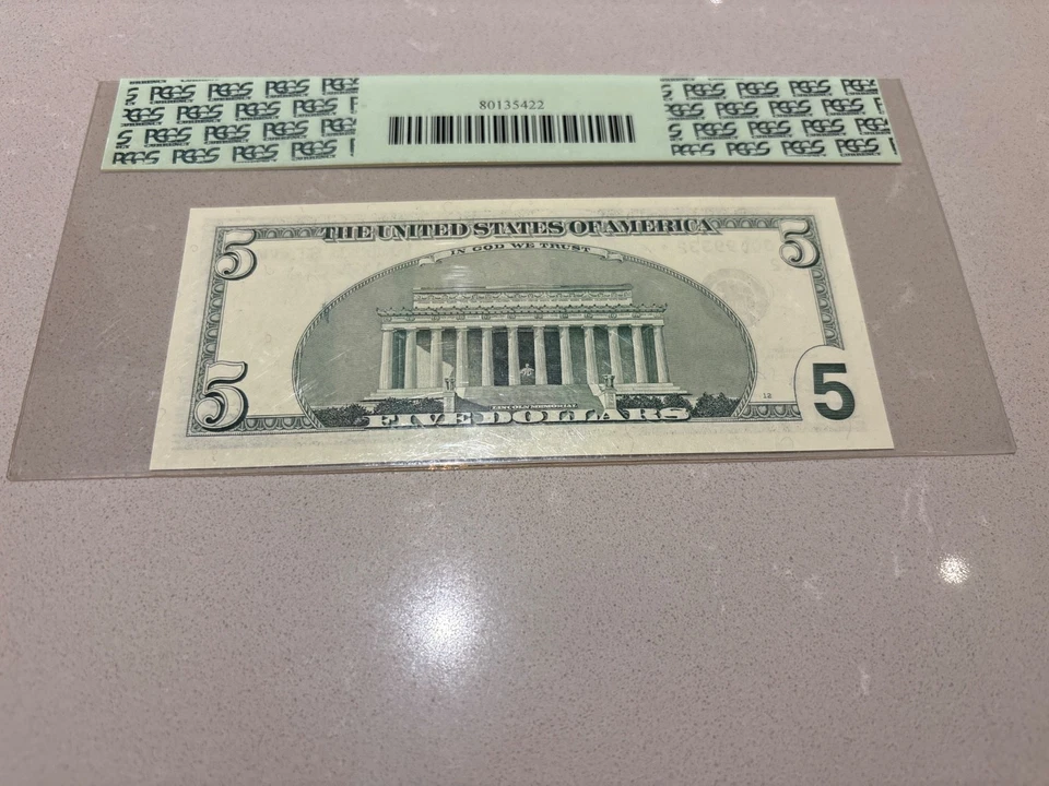 Fr. 1990-L $5 FW Star Note PCGS Gem New 66 PPQ - Image 2 of 2