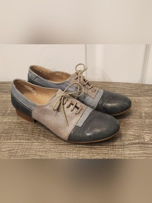 Vintage Salamander France Two-Tone Leather Lace-Up Oxfords Size EU:37 (US:6.5-7)