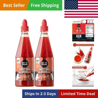 Sweet Chili Sauce | 2 Bottles of 23.65oz Real Authentic Asian-Brewed Thai Mar...