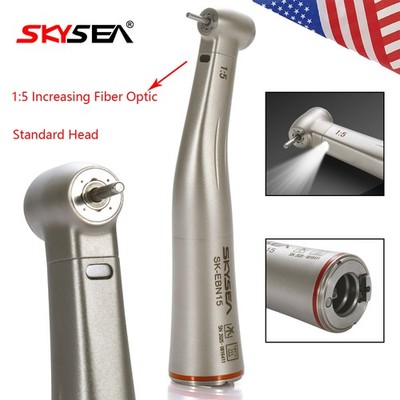 1:5 Dental Fiber Optic Push Button Contra Angle Handpiece Fit NSK S-MAX M95L