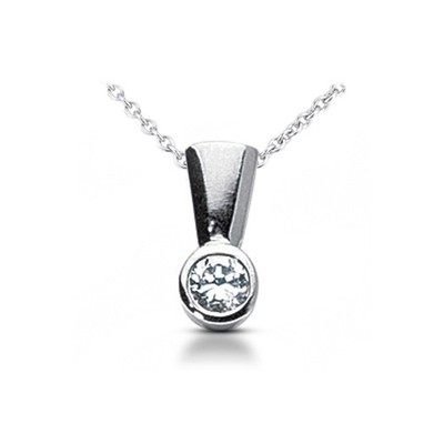 1/4 Karat E SI1 Rundschliff natürlicher zertifizierter Diamant 14k Gold Solitär Anhänger