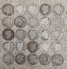 Barber Silver Dime 10C Lot of 25 (0.9 Fine) Mixed Dates 1897-1916  Lot 0139