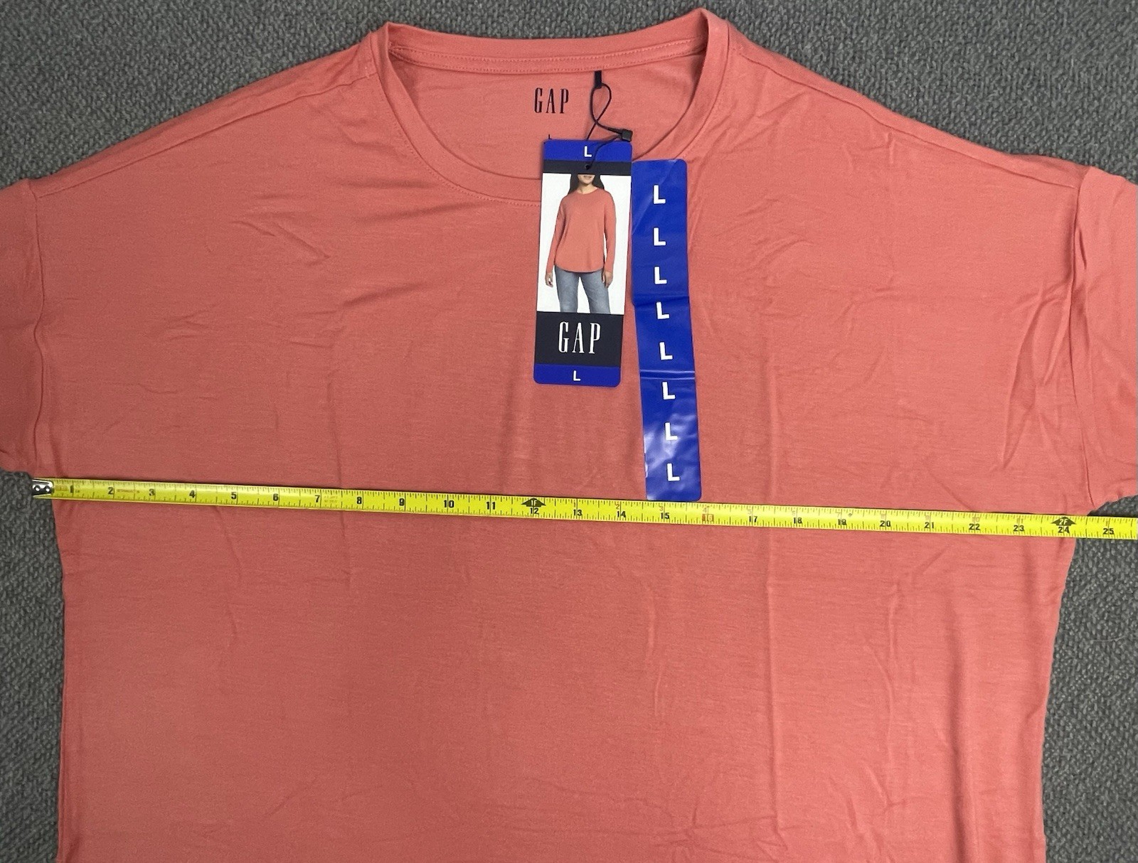 Gap Women's Large PINK  Drop Shoulder Top NWT