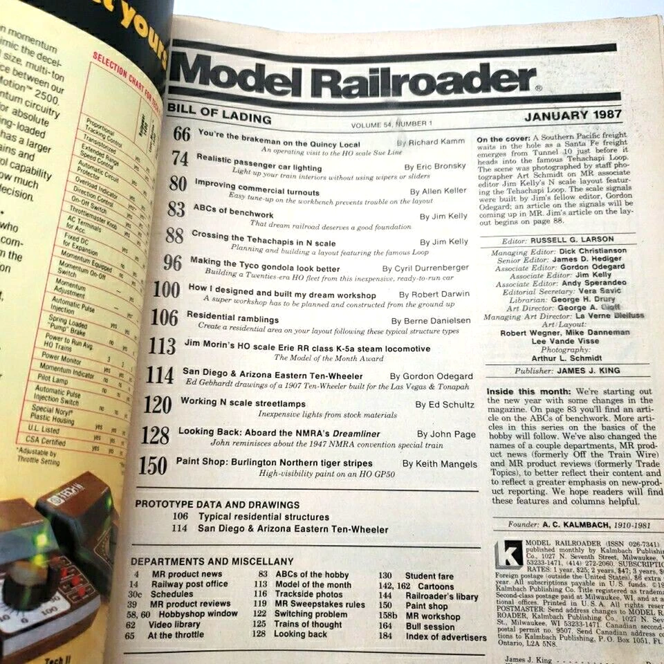 Model Railroader Magazine 1989 Full Year Lot of 12 Vintage Trains Hobbyist - Image 4 of 4