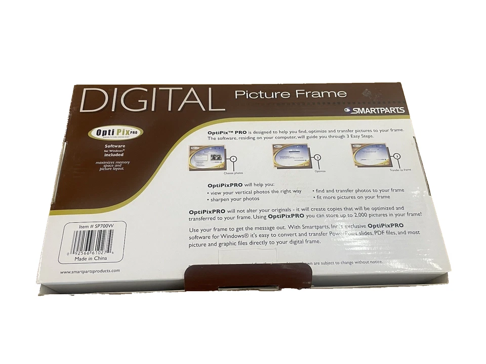 SmartParts  7″ Digital Picture Frame – Wood Finish – New Open Box - Image 2 of 4