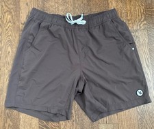 Vuori Kore Shorts Men  s Size Large - Brown Lined Athletic Workout 7  Inseam