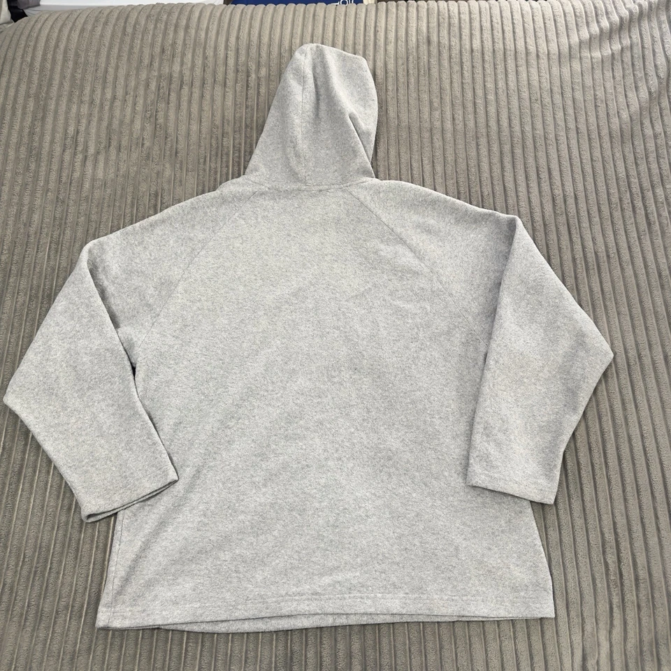 Y2K Starter Hoodie Mens L Gray Fleece Pullover VTG Boxy Oversized Retro Logo - Image 3 of 4