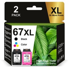 67 XL Ink Cartridge for HP Deskjet 2700e 2720 2722 4120 Envy 6000 6055 6032e Lot